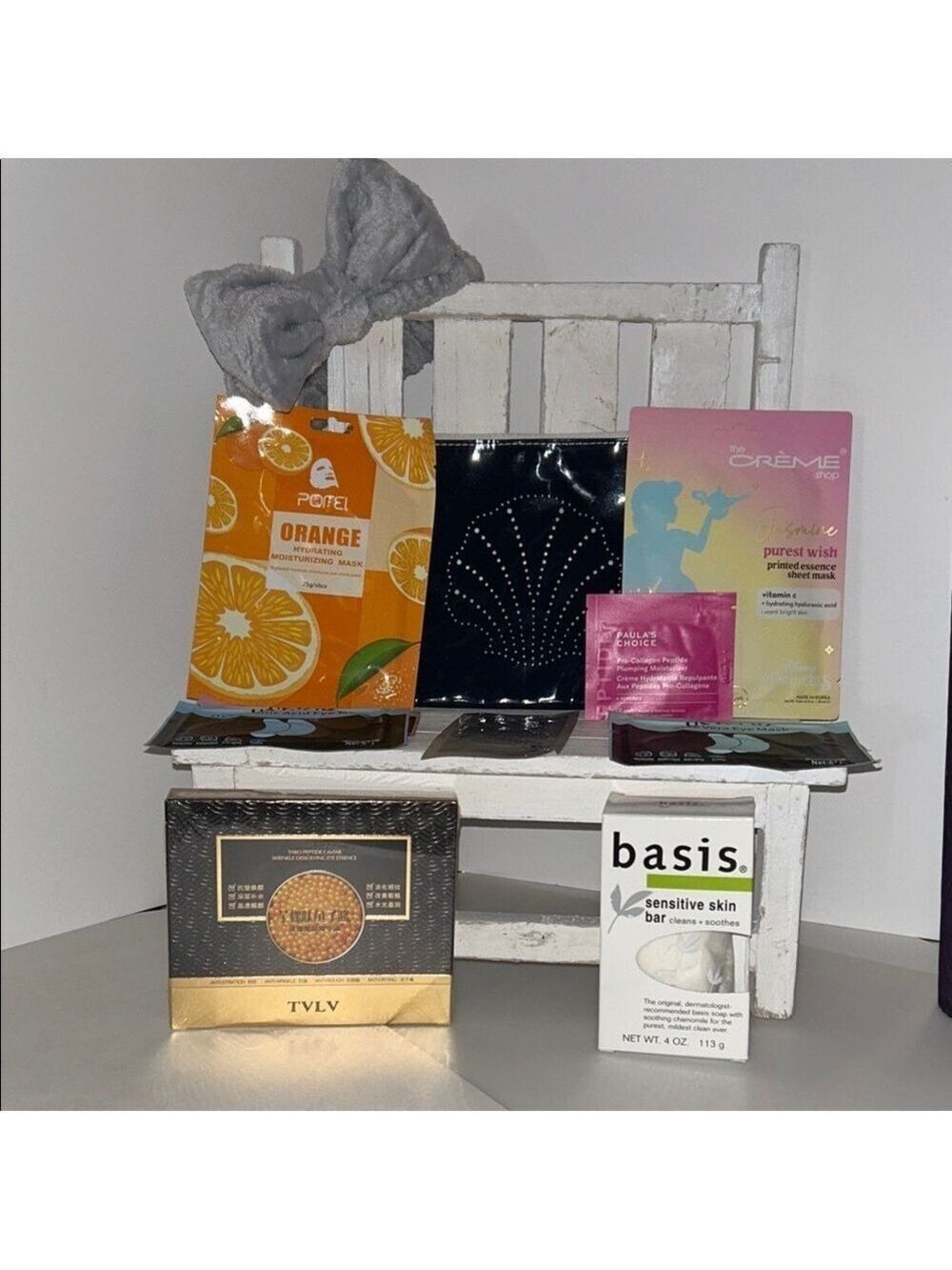 Skin Care Bundle featuring an Estée Lauder Blue Cosmetic Bag